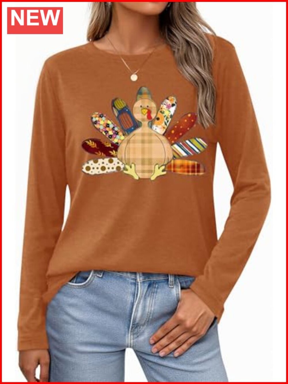 Thanksgiving Long Sleeve Shirt Funny Turkey Graphic Tee
